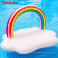 SUNGOOLE arc-en-ciel nuage flotteur gonflable porte-gobelet jouets de fête pour piscine d&#39;été adultes enfants